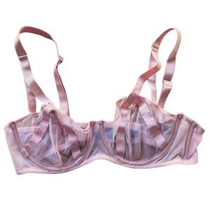 3/$20 Victoria's Secret Light Pink Unlined Balconet Underwire Sheer Bra